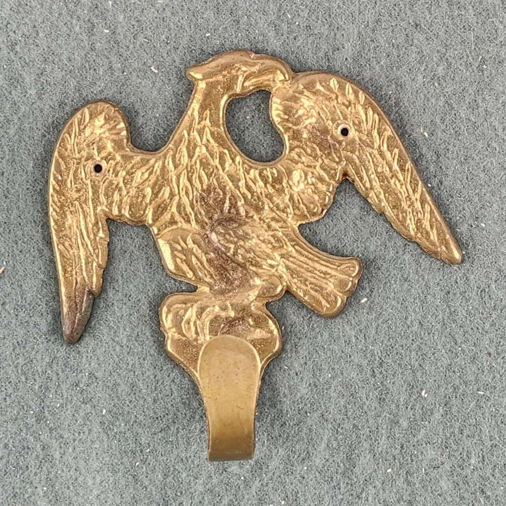 Vintage Solid Brass Eagle Wall‎ Mount Coat Hat Hook Detailed Finish